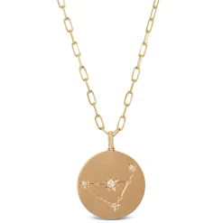 Ikuma Canadian Diamond Capricorn Zodiac Necklace, 14K Yellow Gold Discount