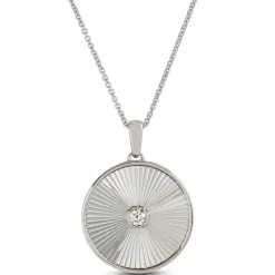Ikuma Canadian Diamond Radiant Medallion Necklace in Sterling Silver