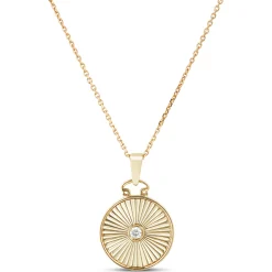 Ikuma Canadian Diamond Radiant Medallion Necklace 14K Sale