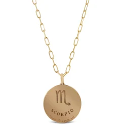 Ikuma Canadian Diamond Scorpio Zodiac Necklace, 14K Yellow Gold Best