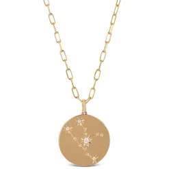 Ikuma Canadian Diamond Taurus Zodiac Necklace, 14K Yellow Gold Best
