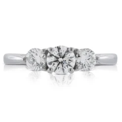 Ikuma Canadian 3-Stone Diamond Engagement Ring 14K New
