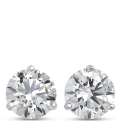 Ikuma Classic Round Diamond Studs, 2 Carat Total Weight,14K White Gold Sale