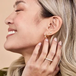 Ikuma Cluster Diamond Earrings, 14K Yellow Gold Best