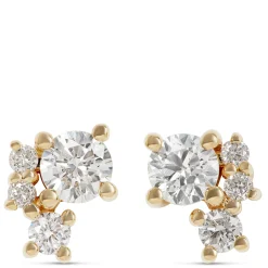 Ikuma Cluster Diamond Earrings, 14K Yellow Gold Best