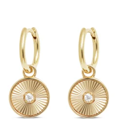 Ikuma Diamond Medallion Drop Earrings, 14K Yellow Gold Online