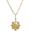 Ikuma Diamond Paperclip Necklace with Hamsa Pendant, 14K Yellow Gold Outlet