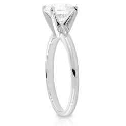 Ikuma Diamond Solitaire Ring 14K White Gold Online