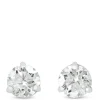 Ikuma Round Diamond Stud Earrings, 1 Carat Total Weight, in 14K White Gold Outlet