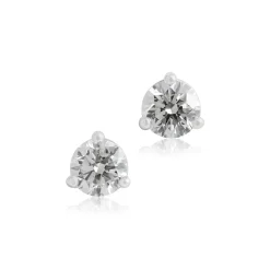 Ikuma Round Diamond Stud Earrings, ½ Carat Total Weight, in 14K White Gold Outlet
