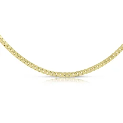 22-Inch Adjustable Box Chain Necklace, 14K Yellow Gold New
