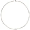 23.5-Inch Akoya Pearl Necklace, 14K White Gold Online