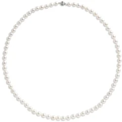 23.5-Inch Akoya Pearl Necklace, 14K White Gold Online