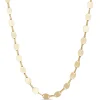 Toscano 18-Inch Bar and Oval Mirrored Link Necklace, 14K Yellow Gold Clearance