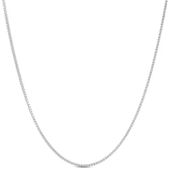 22-Inch Box Chain Necklace, 14K White Gold Discount
