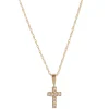 15-Inch Cross Pendant Necklace, 14K Yellow Gold Online
