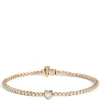 7-Inch Diamond Bracelet With Heart Center, 14K Yellow Gold Discount