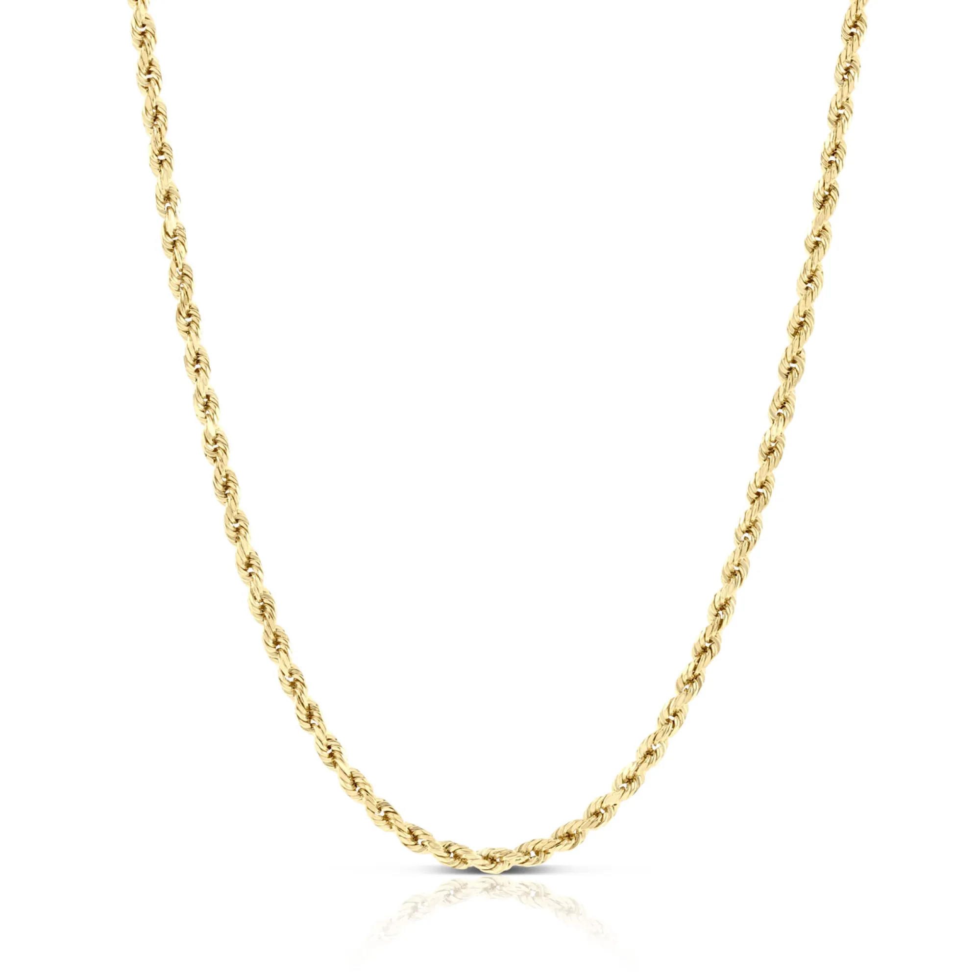 Toscano 24-Inch Diamond Cut Rope Necklace, 14K Yellow Gold Online