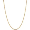 18-Inch Hollow Round Link Necklace, 14K Yellow Gold New