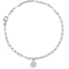 7.5 Inch luster Diamond Bracelet, 14K White Gold Paperclip Links Online