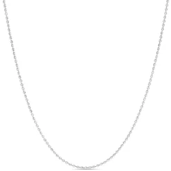 18-Inch Mooncut Bead Necklace, 14K White Gold Best
