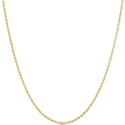 24-Inch Moon Cut Bead Necklace, 14K Yellow Gold Clearance
