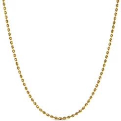 18-Inch Moon Cut Bead Necklace, 14K Yellow Gold Online