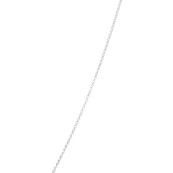 18-Inch Oval Emerald Station Necklace, 14K White Gold