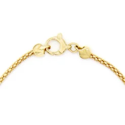Toscano 18-Inch Popcorn Chain With Gold Bead Stations, 14K White and Yellow Gold Hot