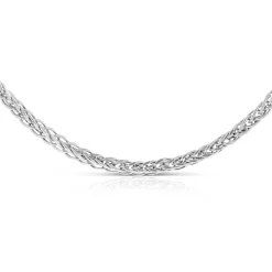 18-Inch Round Wheat Chain Necklace, 14K White Gold Online
