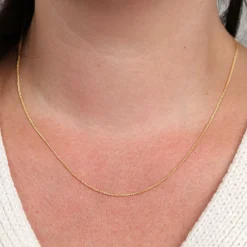 18-Inch Round Wheat Chain Necklace, 14K Yellow Gold Sale