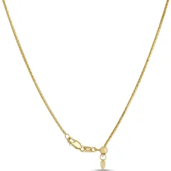22-Inch Sliding Adjustable Gold Neck Chain, 14K Yellow Gold