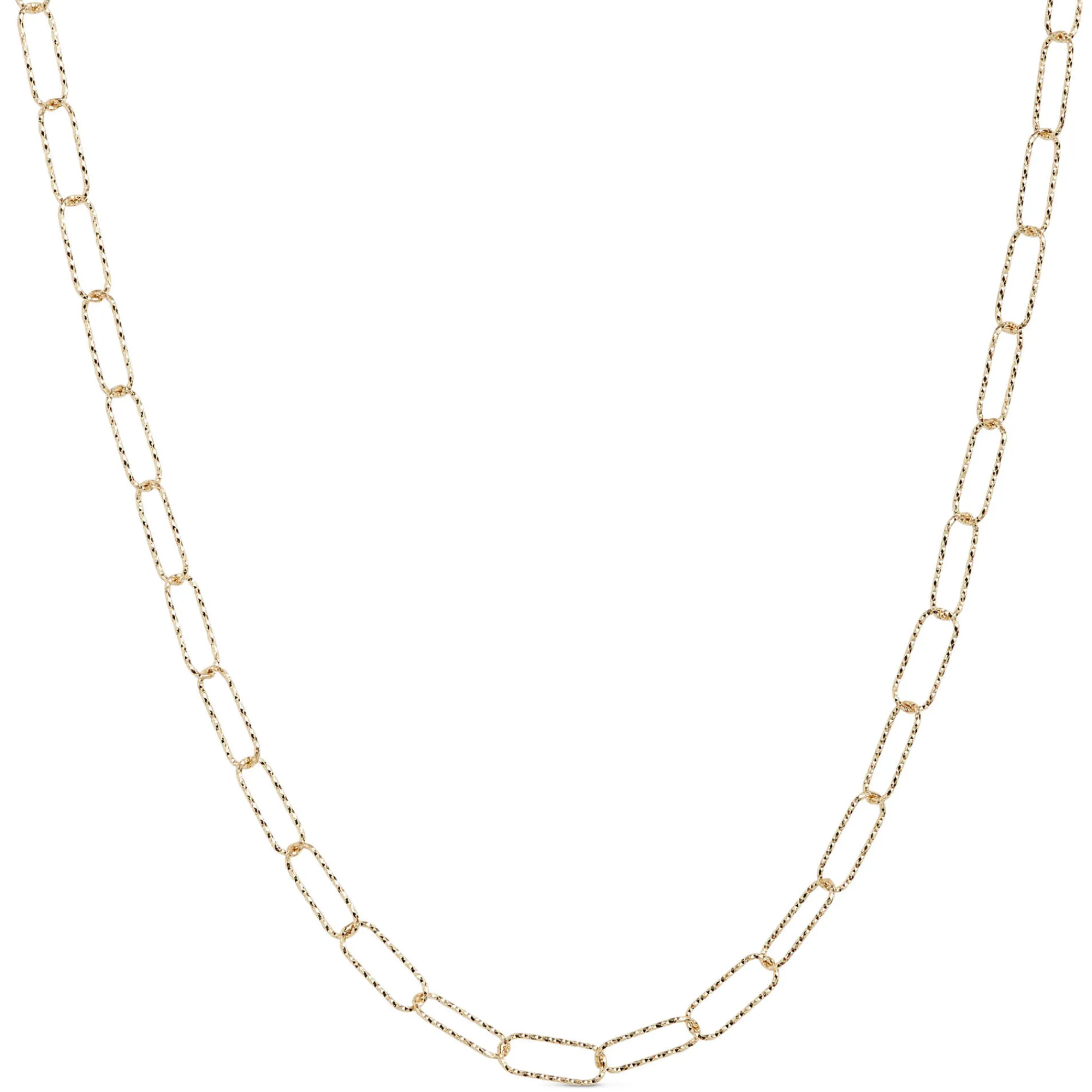 Toscano 24-Inch Diamond Cut Neck Chain, 14K Yellow Gold Online