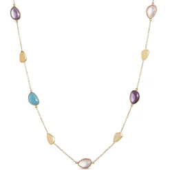 Toscano 18-Inch Gemstone Necklace, 14K Yellow Gold Discount