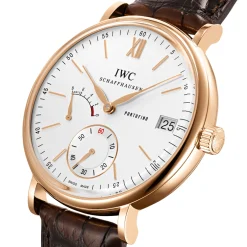 IWC Portofino Hand-Wound Eight Days White Dial Watch, 45mm