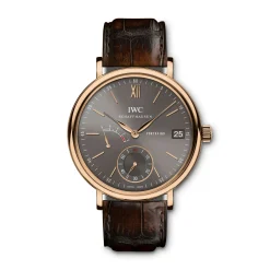 IWC Portofino Hand-Wound Eight Days Brown Dial Watch, 45mm Clearance