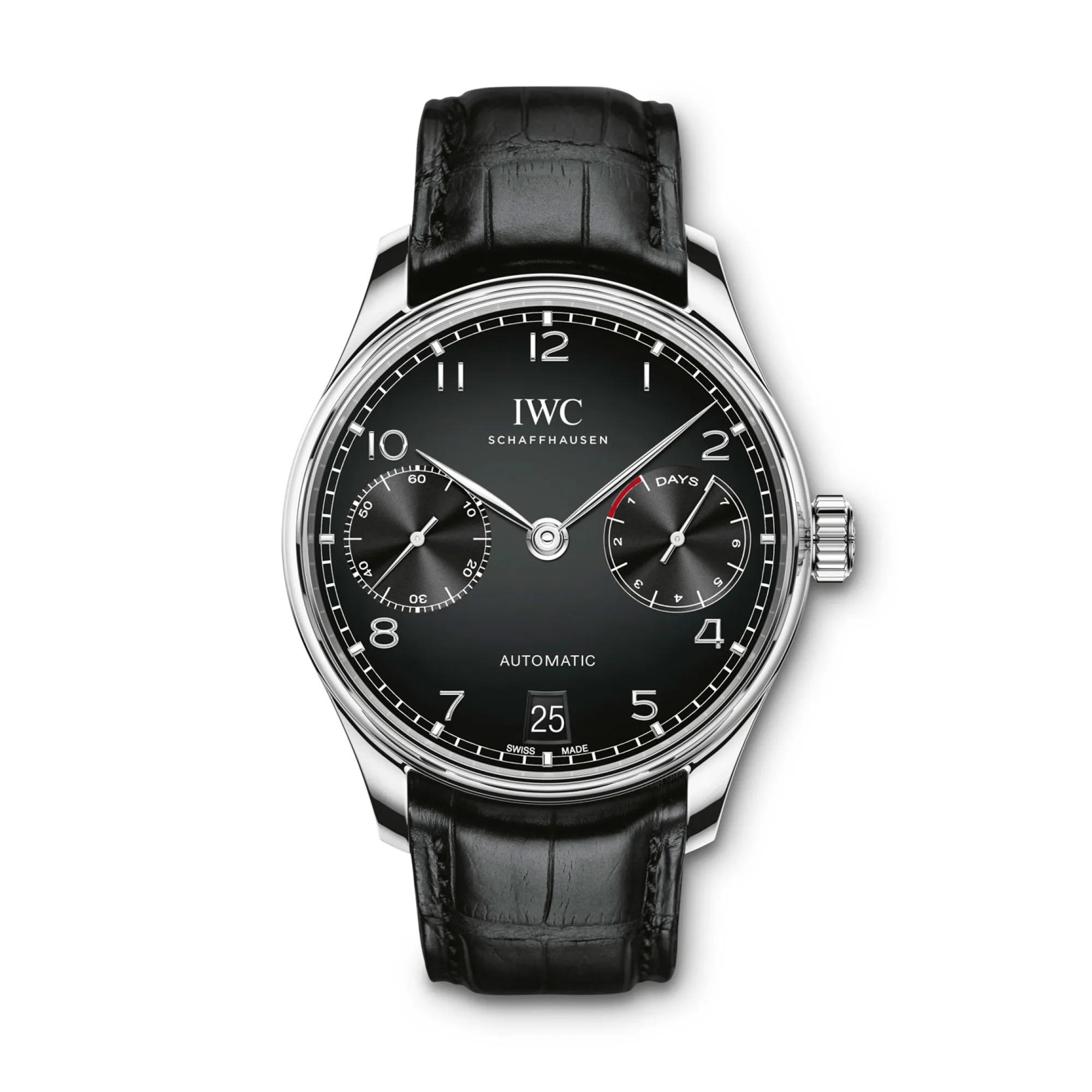 IWC Portugieser Automatic Black Dial Watch, 43.2mm Sale