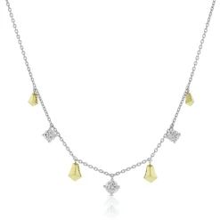 Signature Jade Trau for Ben Bridge Diamond Station Necklace 18K Sale