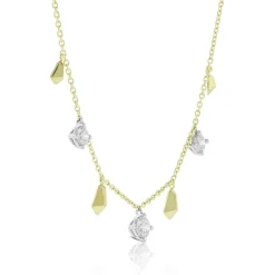 Signature Jade Trau for Ben Bridge Diamond Station Necklace 18K