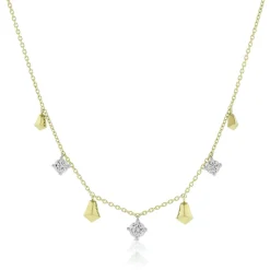Signature Jade Trau for Ben Bridge Diamond Station Necklace 18K