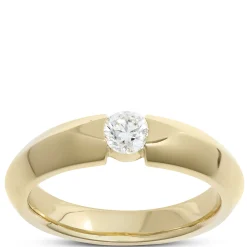 Knife Edge Diamond Ring, 18k Yellow Gold Sale