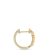 Leaf Shaped Hoops with Diamonds, 14K Yellow Gold Clearance