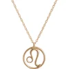 Leo Zodiac Sign Pendant Necklace, 14K Yellow Gold Clearance