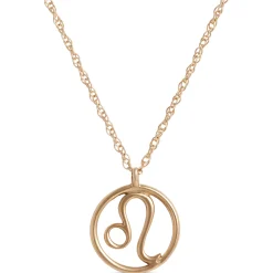 Leo Zodiac Sign Pendant Necklace, 14K Yellow Gold Clearance