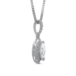 Marquise Cluster Diamond Pendant, 14K White Gold Online
