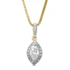 Marquise Cluster Diamond Pendant, 14K Yellow Gold Sale