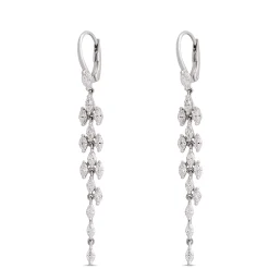 Marquise Diamond Drop Earrings, 14K White Gold Discount
