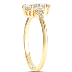 Marquise Diamond Engagement Ring, 9/10 Carat Total Weight, 14K Yellow Gold New