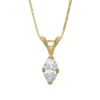 Marquise Diamond Pendant, ⅓ Carat Total Weight, 14K Yellow Gold Online