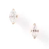 Marquise Solitaire Diamond Studs, ½ Carat Total Weight, in 14K Yellow Gold
